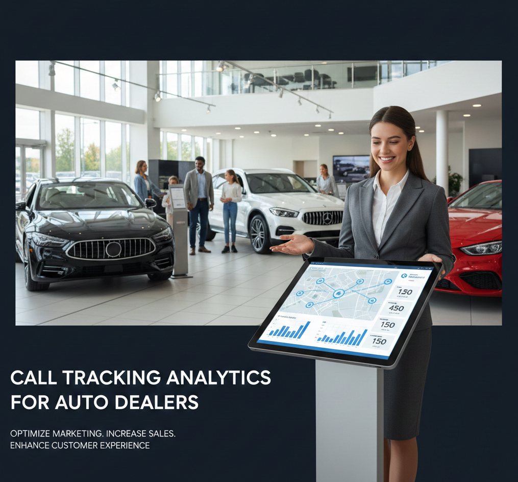 Automotive call tracking dashboard showing inbound leads and attribution data