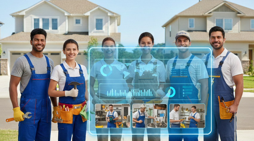 Home services call tracking dashboard