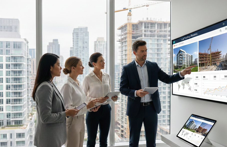 Real estate call tracking dashboard showing property inquiry attribution